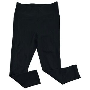 Reebok Black Leggings Womens Small Athletic Yoga Workout Pants Stretch